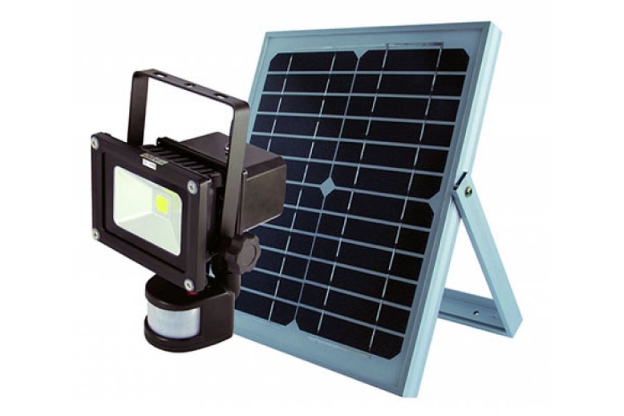 genoeg effect Krachtig Ledino LED schijnwerper Solar panel 10W met sensor