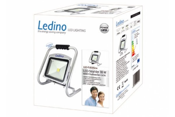 Ledino LED Schijnwerper 230v 30W 6000K MET STEKKER