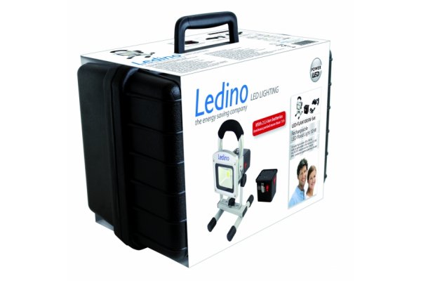 Ledino LED schijnwerper op accu 5.2A 10Watt koffer set