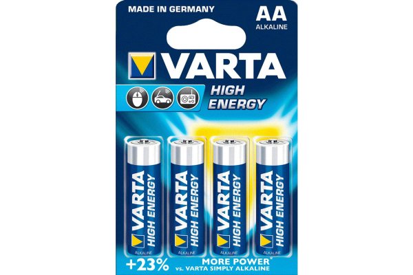 Batterij Varta alkaline AA High Energy BLS 4