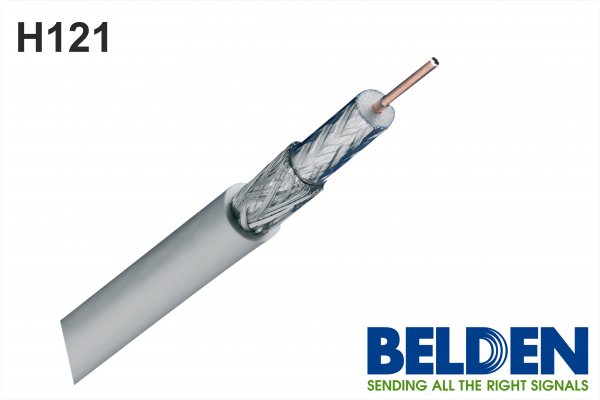 BELDEN H121 COAX 100 METER DOOS WIT PVC