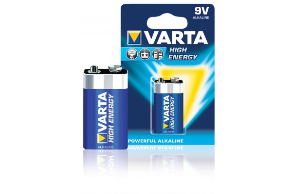 Batterij Varta Alkaline 9 volt High Energy BLS 1