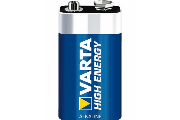 Batterij Varta Alkaline 9 volt High Energy BLS 1