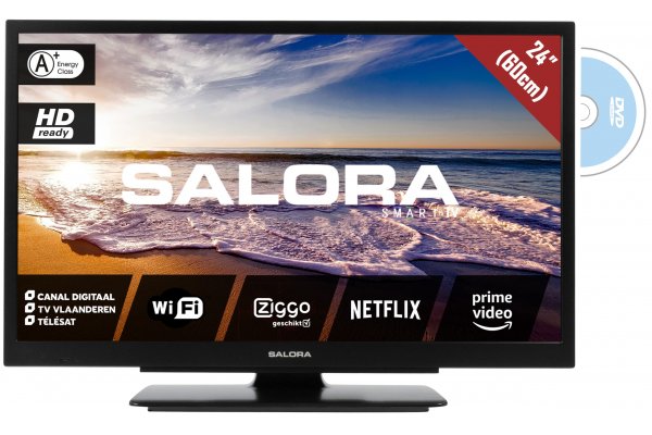 Salora 24" Travel TV 12/230 Smart Foxum Wifi DVD