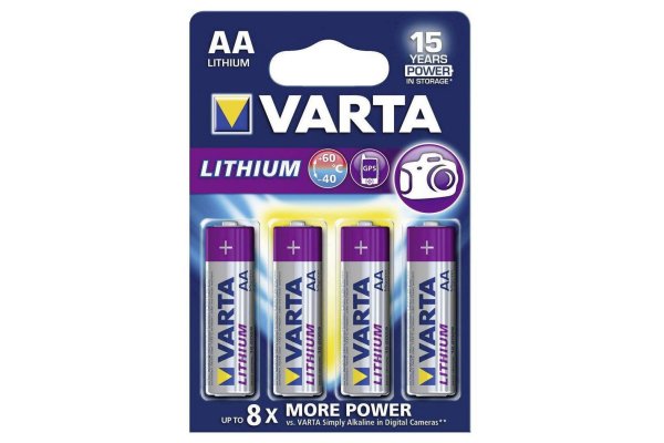 Batterij Varta lithium AA ( blister 4 stuks )