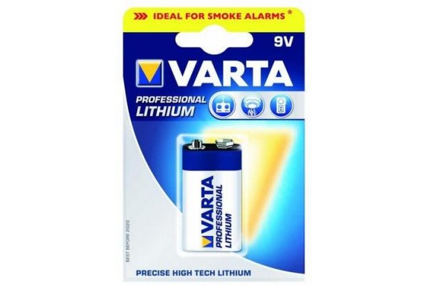 Batterij Varta lithium 9 volt blister