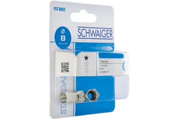 SCHWAIGER F CONNECTOR 8 MM 2X BLISTER