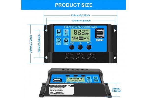 Zonnepaneel mobiel uitklapbaar met USB, 80Wp + MPPT