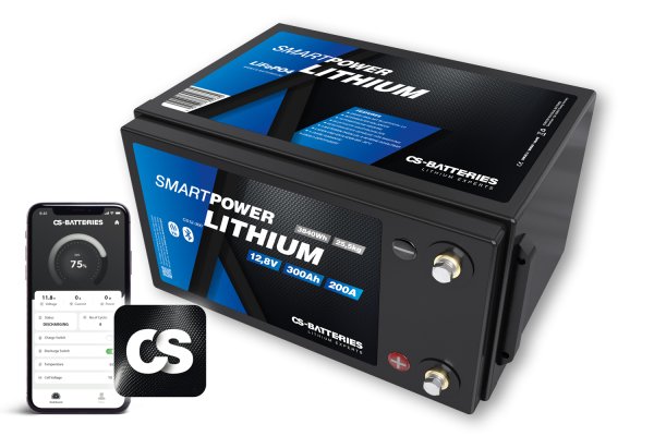 Smart Power Lithium Accu 300Ah 12,8V BT 5.0 Heating Pack