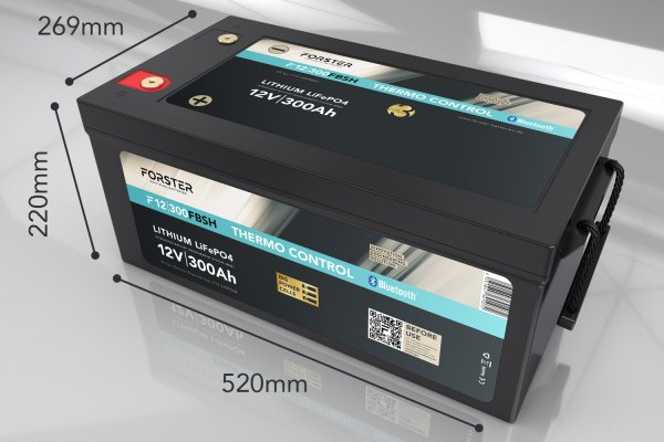 Forster Lithium Accu 300Ah  12,8V Thermo Control BT BMS