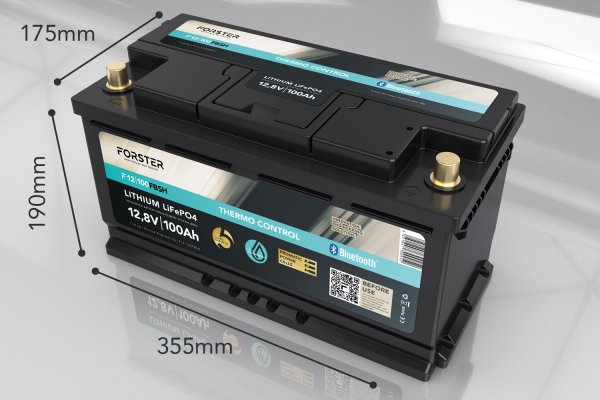 Forster Lithium Accu 100Ah 12,8V Thermo Control BT BMS
