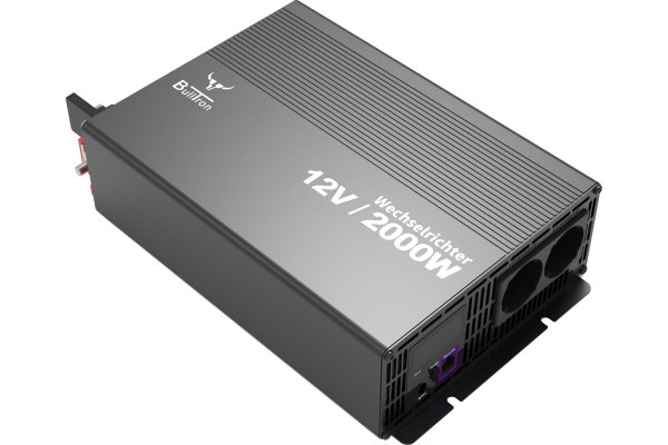 BullTron Omvormer 2000W-12V/230V  + aan/uit schakelaar