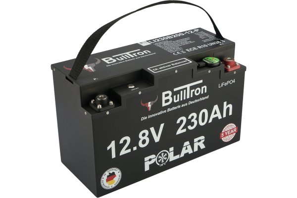 BullTron 230Ah  LiFePO4 12.8V Polar Accu met Bluetooth BMS