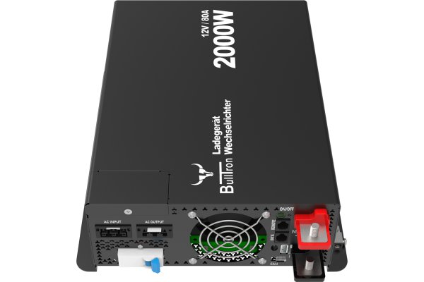 BullTron Combi Lader/Omvormer 2000W-12V/230V 80A + display