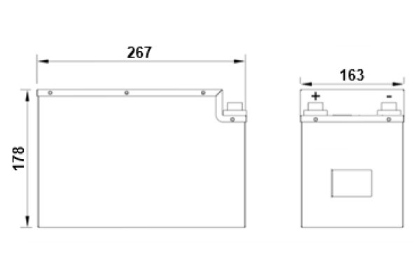 BullTron 170Ah LiFePO4 12.8V Polar Accu met Bluetooth BMS