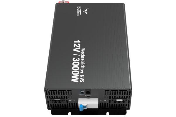 BullTron Omvormer 3000W-12V/230V Aut. + aan/uit schakelaar