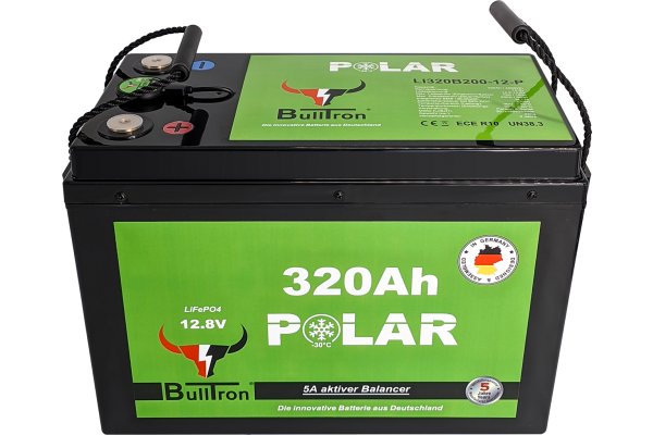 BullTron 320Ah  LiFePO4 12.8V Polar Accu  met Bluetooth BMS