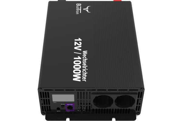 BullTron Omvormer 1000W-12V/230V + aan/uit schakelaar