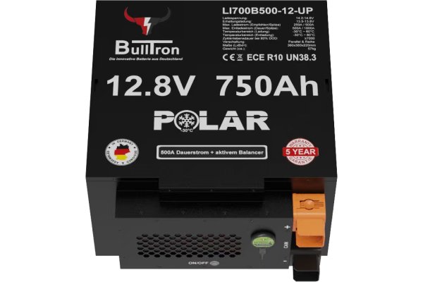 BullTron 750Ah LiFePO4 12.8V Polar Accu  met Bluetooth BMS