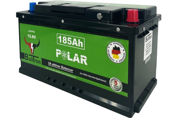 BullTron 185Ah LiFePO4 12.8V Polar Accu met Bluetooth BMS