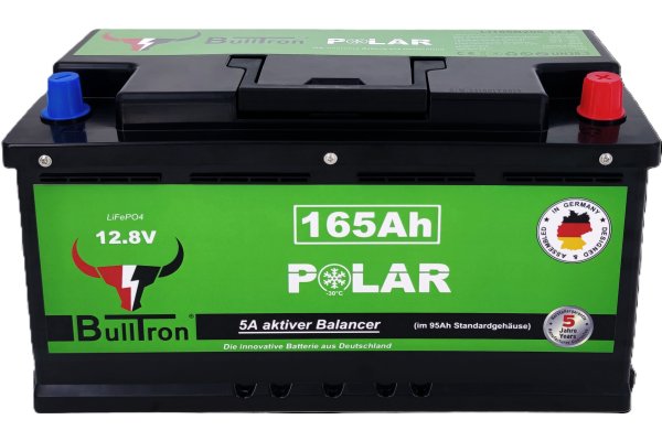 BullTron 165Ah LiFePO4 12.8V Polar Accu met Bluetooth BMS