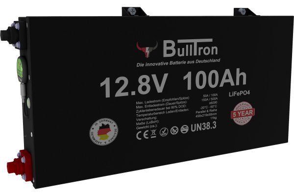 BullTron 100Ah LiFePO4 12.8V  Slim Polar BMS