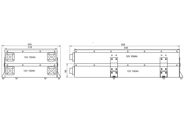 BullTron 100Ah LiFePO4 12.8V  Slim Polar BMS