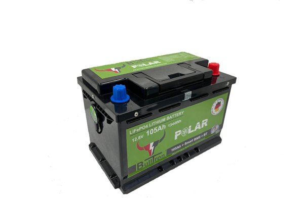BullTron 105Ah LiFePO4 12.8V Polar Accu met Bluetooth BMS