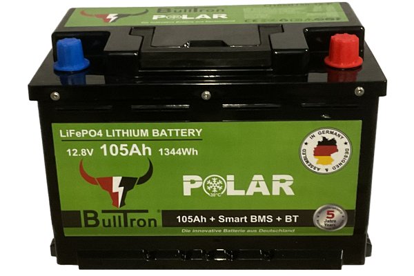 BullTron 105Ah LiFePO4 12.8V Polar Accu met Bluetooth BMS