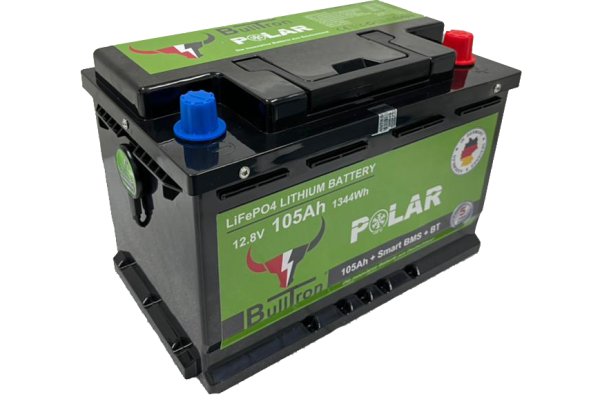 BullTron 105Ah LiFePO4 12.8V Polar Accu met Bluetooth BMS