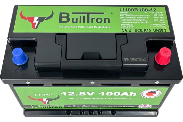 Bulltron 100Ah LiFePO4 12.8V Accu met Bluetooth BMS