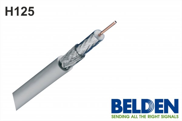 BELDEN H125 COAX 250 METER TREKDOOS  WIT PVC