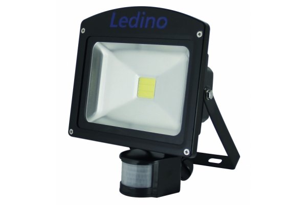 Ledino LED schijnwerper met sensor 20W 3000K IR zwart Dahlem