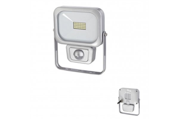 Ledino LED schijnwerper met sensor 10W 6500k zilver Laim