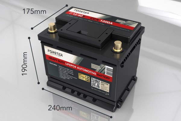 Forster Premium Lithium Start Accu 12,8V 40Ah 1200A