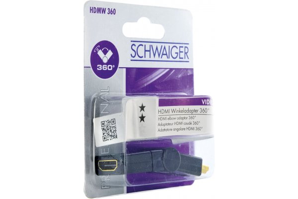 SCHWAIGER HDMI ANGLE ADAPTER 360° (HDMI HOEKADAPTER 360°)