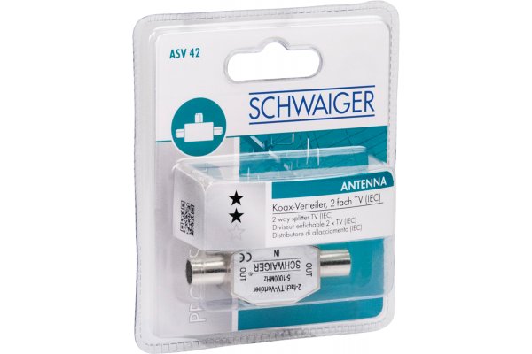 SCHWAIGER DOUBLE PLUG DISTRIBUTOR TV (2-WEG TV-SPLITTER)