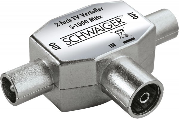 SCHWAIGER DOUBLE PLUG DISTRIBUTOR TV (2-WEG TV-SPLITTER)