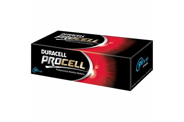 DURACELL BATTERIJ ALKALINE 9 VOLT BLOK 1604