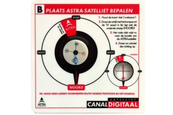 KOMPAS VOOR AFSTELLEN SCHOTEL CANALDIGITAAL